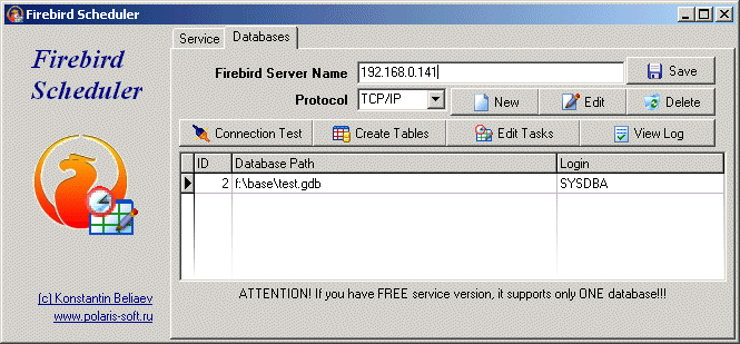 FBScheduler: tasks screen